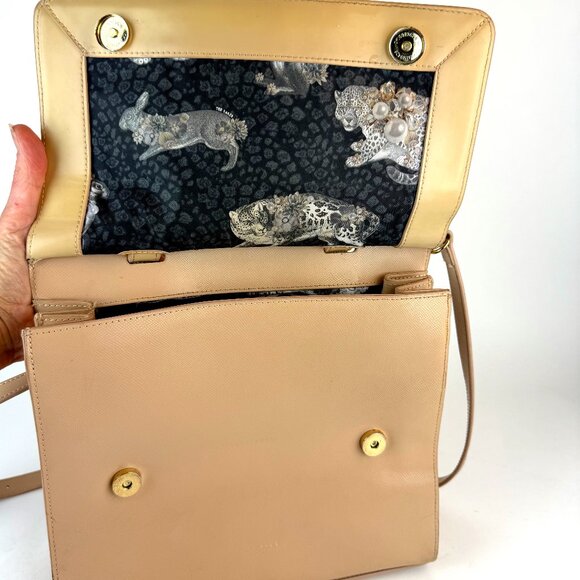 Ted Baker Bow Detail Nude Leather Satchel Handbag , Top Handle - Picture 8 of 12